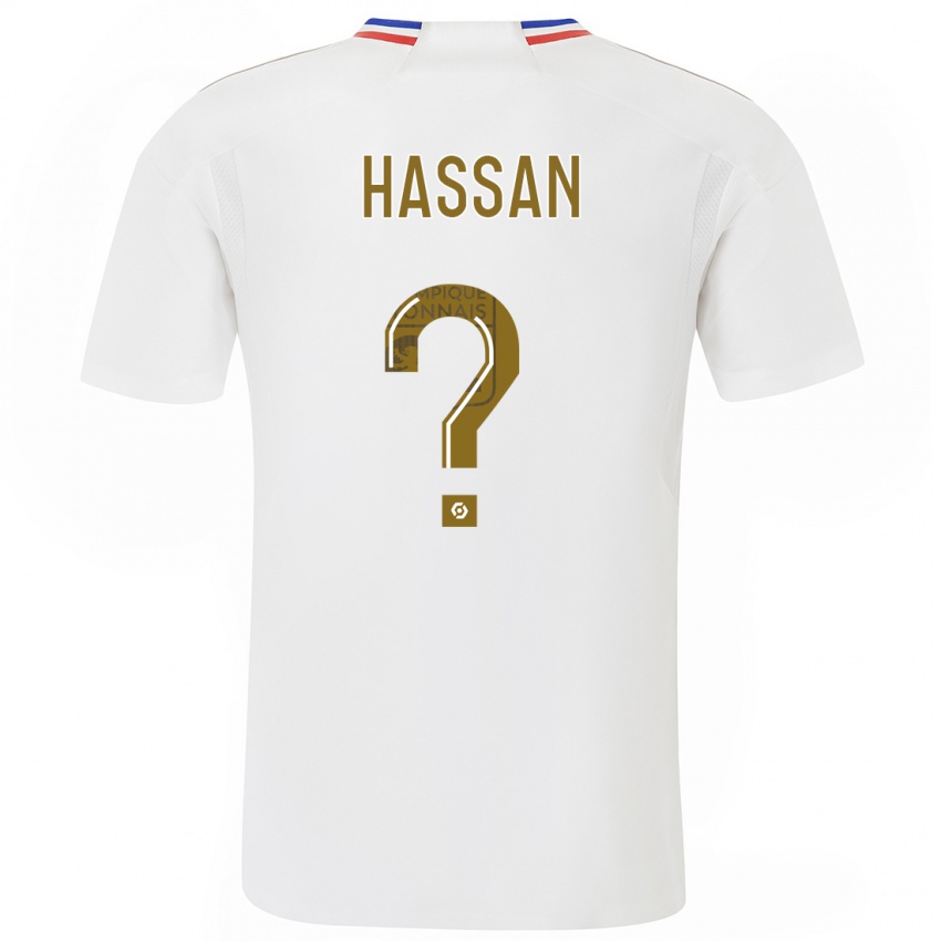 Damen Ali Hassan #0 Weiß Heimtrikot Trikot 2023/24 T-Shirt