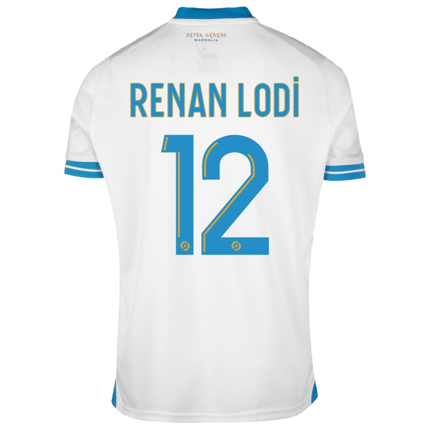 Damen Renan Lodi #12 Weiß Heimtrikot Trikot 2023/24 T-Shirt