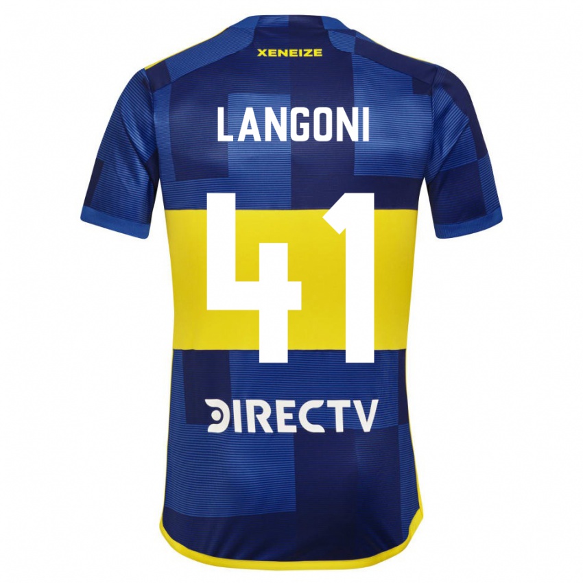 Damen Luca Langoni #41 Dunkelblau Gelb Heimtrikot Trikot 2023/24 T-Shirt