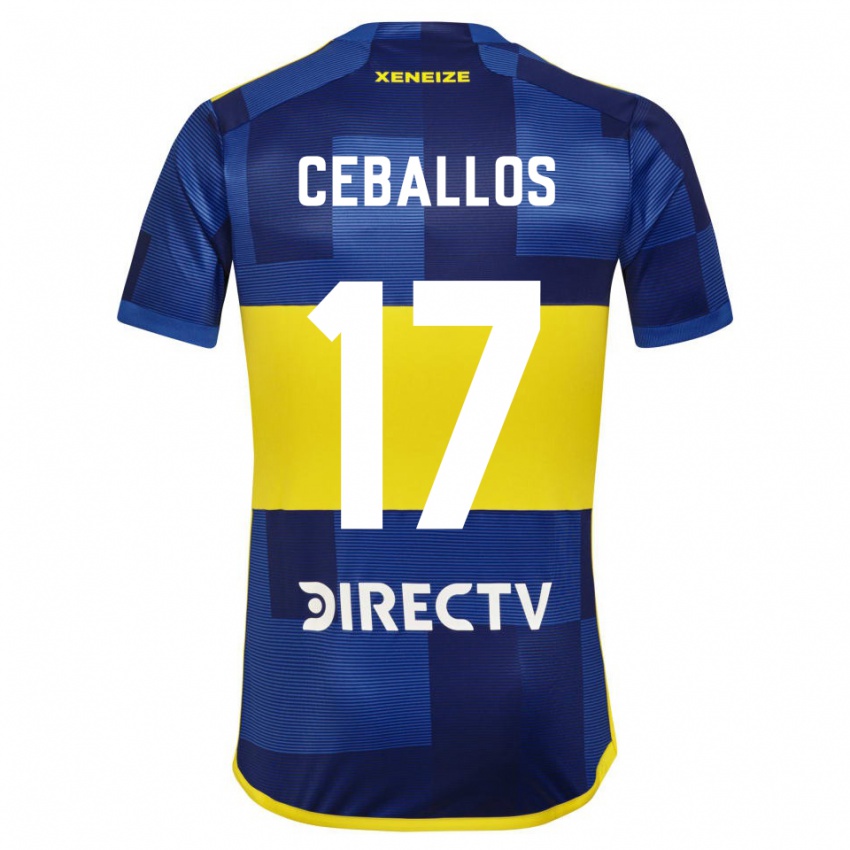 Damen Julián Ceballos #17 Dunkelblau Gelb Heimtrikot Trikot 2023/24 T-Shirt