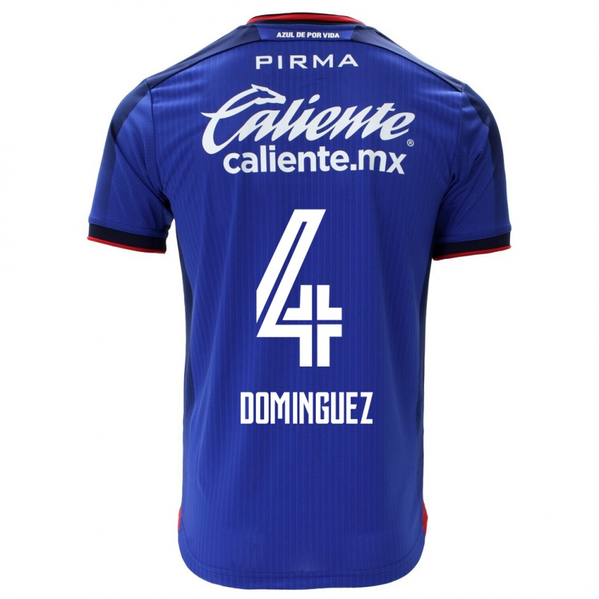 Damen Julio Cesar Dominguez #4 Blau Heimtrikot Trikot 2023/24 T-Shirt
