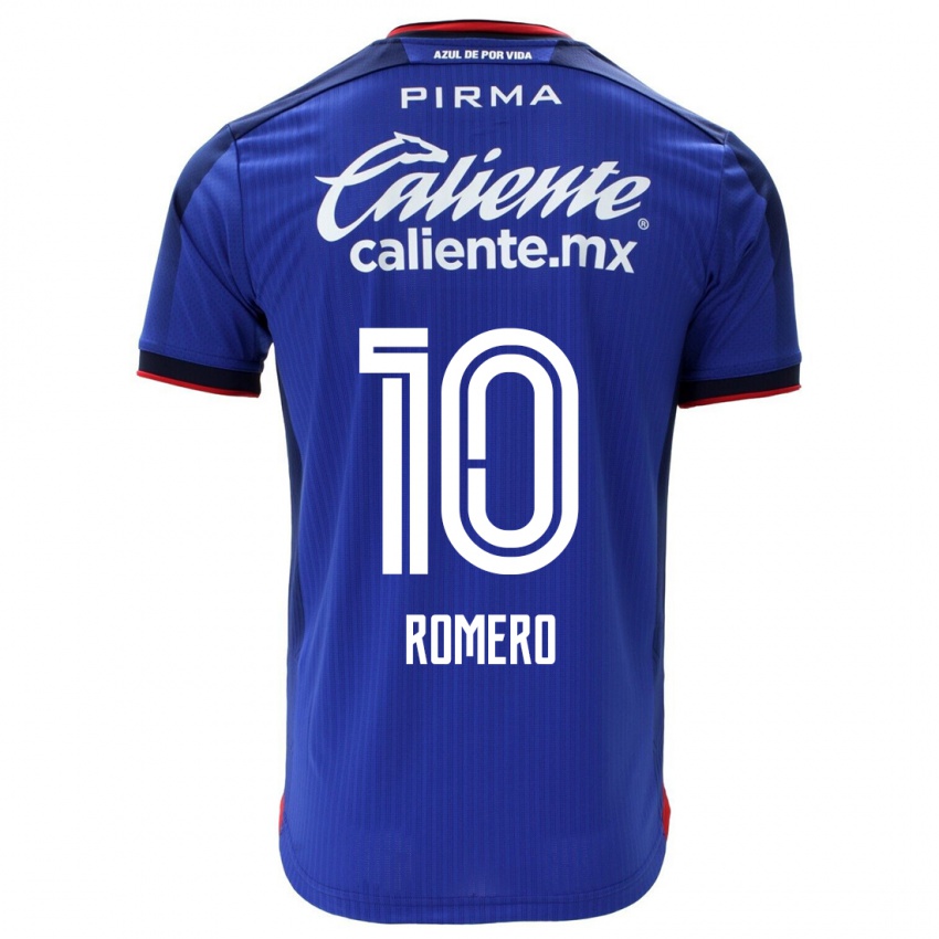 Damen Angel Romero #10 Blau Heimtrikot Trikot 2023/24 T-Shirt
