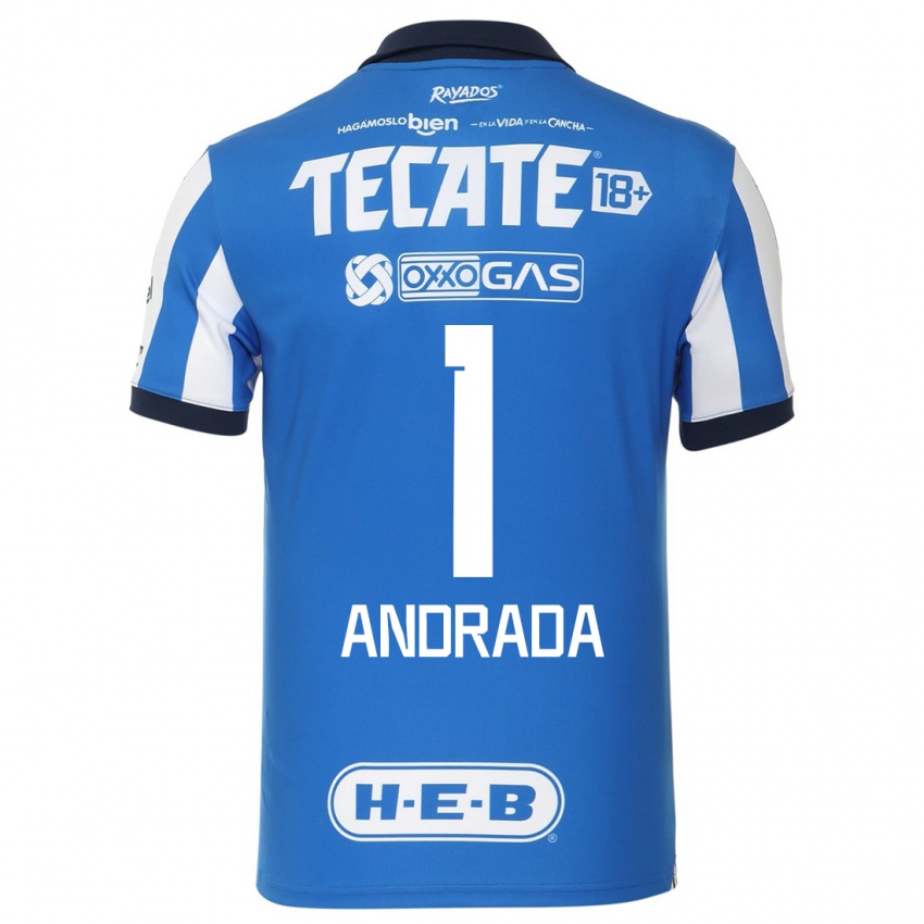 Damen Esteban Andrada #1 Blau Weiss Heimtrikot Trikot 2023/24 T-Shirt