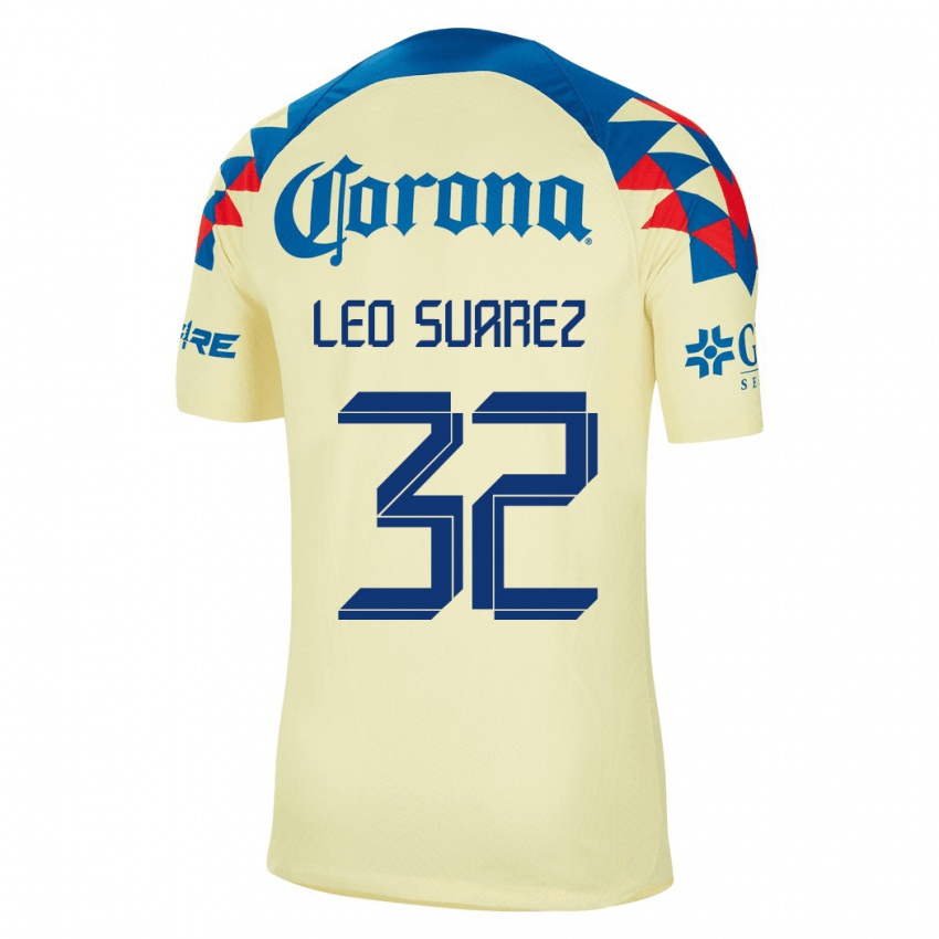Damen Leo Suarez #32 Gelb Heimtrikot Trikot 2023/24 T-Shirt