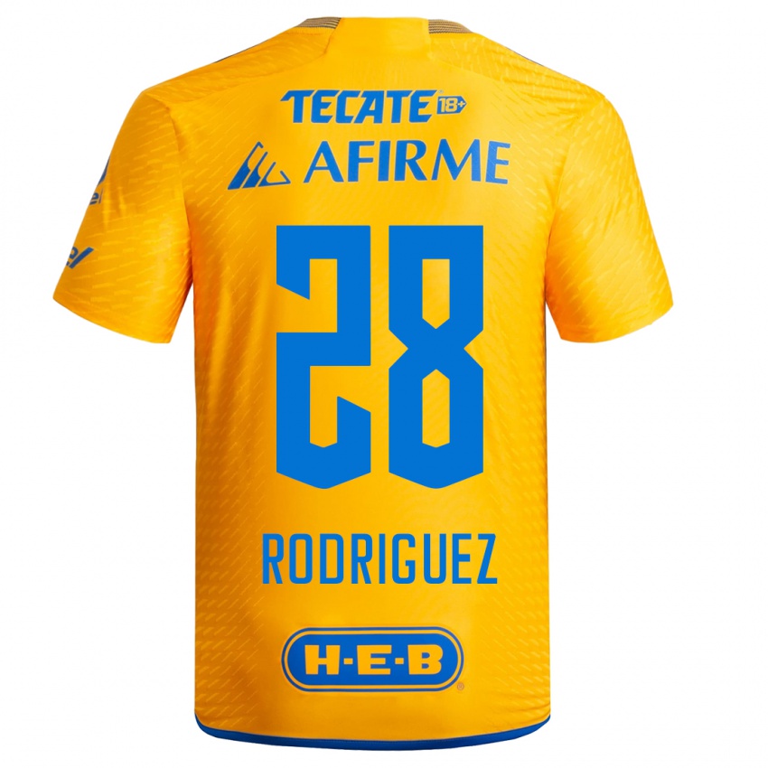 Damen Luis Rodriguez #28 Gelb Heimtrikot Trikot 2023/24 T-Shirt