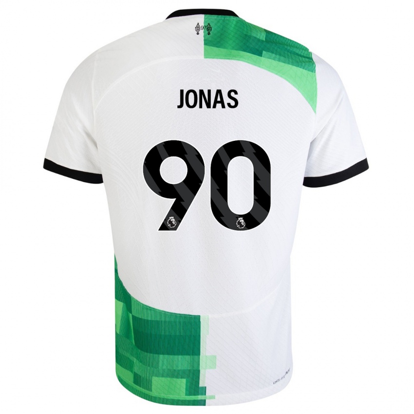 Damen Lee Jonas #90 Weiß Grün Auswärtstrikot Trikot 2023/24 T-Shirt