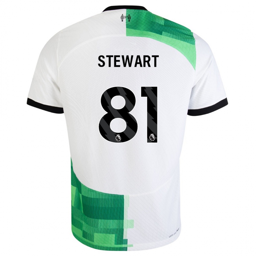 Damen Layton Stewart #81 Weiß Grün Auswärtstrikot Trikot 2023/24 T-Shirt