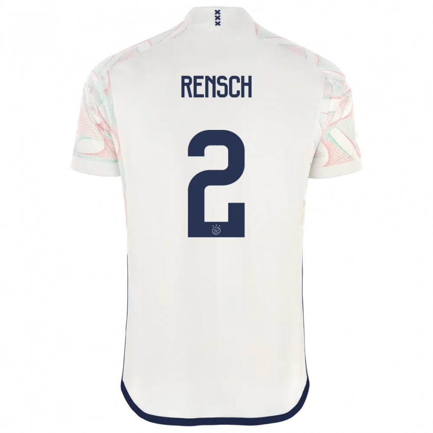 Damen Devyne Rensch #2 Weiß Auswärtstrikot Trikot 2023/24 T-Shirt