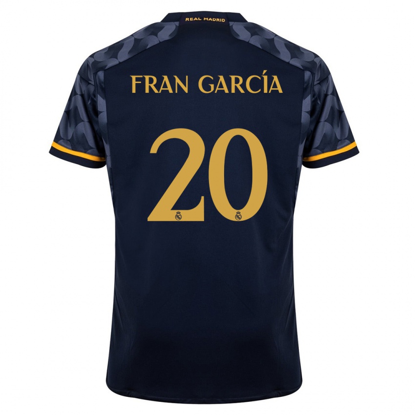 Damen Fran García #20 Dunkelblau Auswärtstrikot Trikot 2023/24 T-Shirt