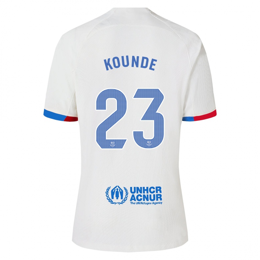 Damen Jules Kounde #23 Weiß Auswärtstrikot Trikot 2023/24 T-Shirt