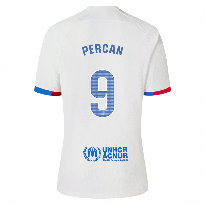 Damen Diego Percan #9 Weiß Auswärtstrikot Trikot 2023/24 T-Shirt