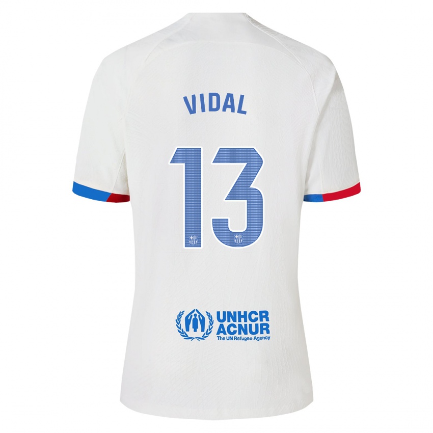 Damen Marc Vidal #13 Weiß Auswärtstrikot Trikot 2023/24 T-Shirt