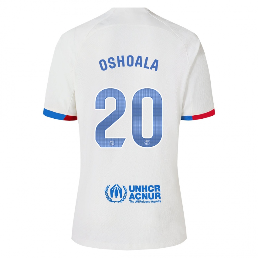 Damen Asisat Oshoala #20 Weiß Auswärtstrikot Trikot 2023/24 T-Shirt