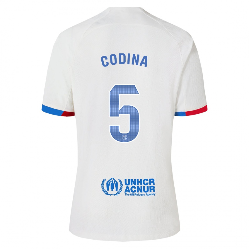 Damen Laia Codina #5 Weiß Auswärtstrikot Trikot 2023/24 T-Shirt
