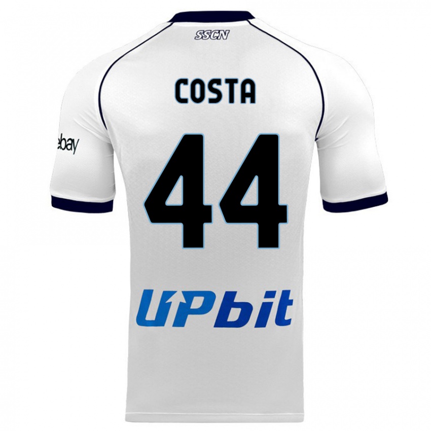 Damen Filippo Costa #44 Weiß Auswärtstrikot Trikot 2023/24 T-Shirt
