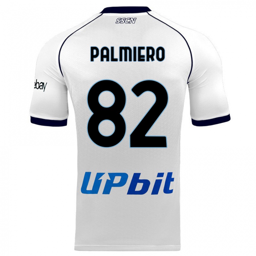 Damen Luca Palmiero #82 Weiß Auswärtstrikot Trikot 2023/24 T-Shirt