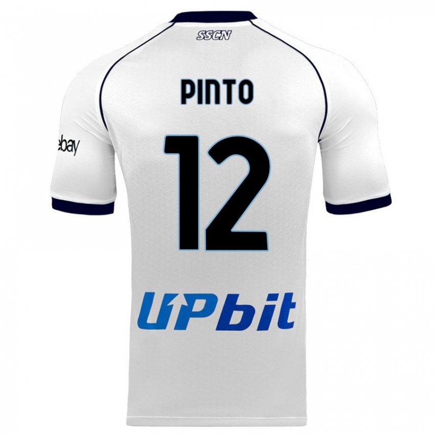 Damen Ciro Pinto #12 Weiß Auswärtstrikot Trikot 2023/24 T-Shirt