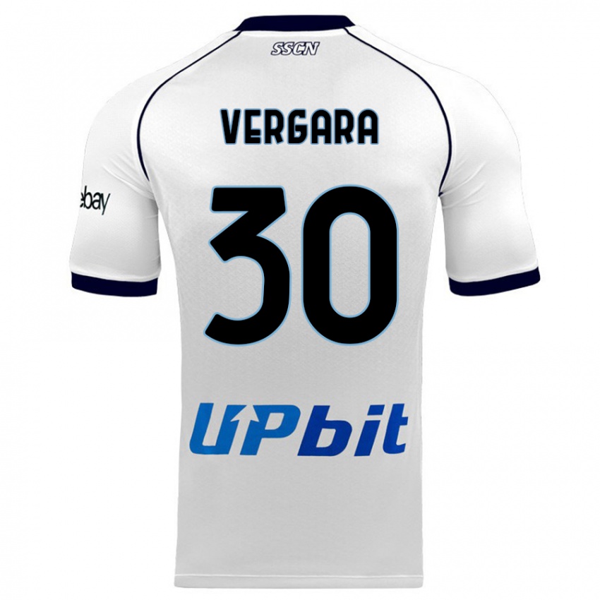 Damen Antonio Vergara #30 Weiß Auswärtstrikot Trikot 2023/24 T-Shirt