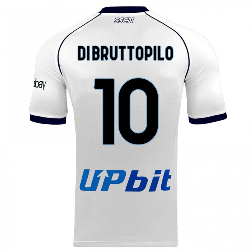 Damen Giuseppe Ambrosino Di Bruttopilo #10 Weiß Auswärtstrikot Trikot 2023/24 T-Shirt