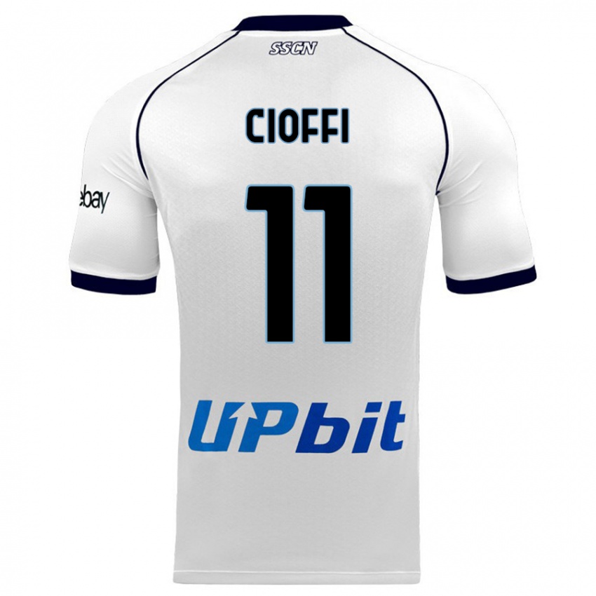 Damen Antonio Cioffi #11 Weiß Auswärtstrikot Trikot 2023/24 T-Shirt