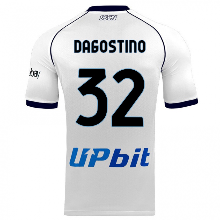 Damen Giuseppe Dagostino #32 Weiß Auswärtstrikot Trikot 2023/24 T-Shirt