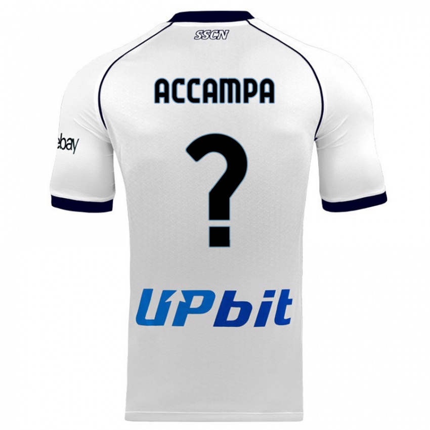 Damen Davide Accampa #0 Weiß Auswärtstrikot Trikot 2023/24 T-Shirt