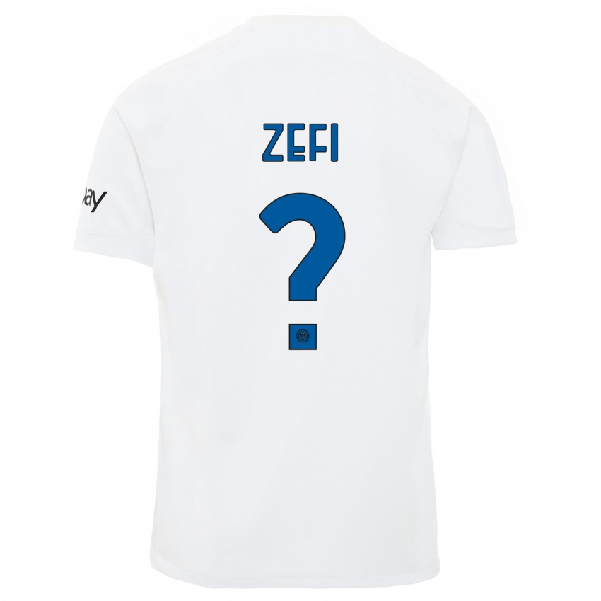 Damen Kevin Zefi #0 Weiß Auswärtstrikot Trikot 2023/24 T-Shirt