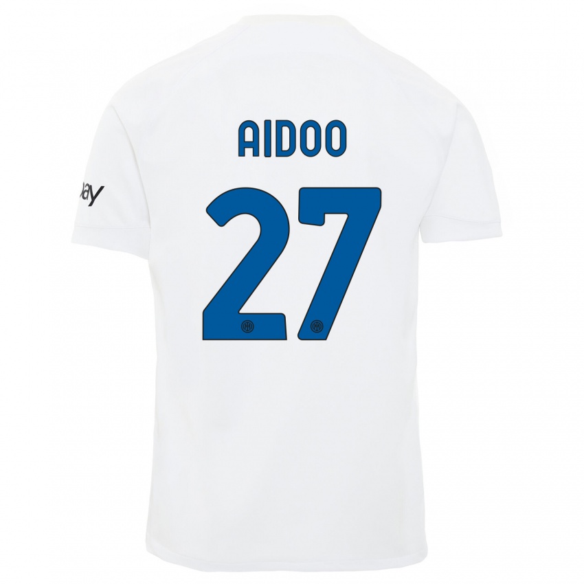 Damen Mike Aidoo #27 Weiß Auswärtstrikot Trikot 2023/24 T-Shirt