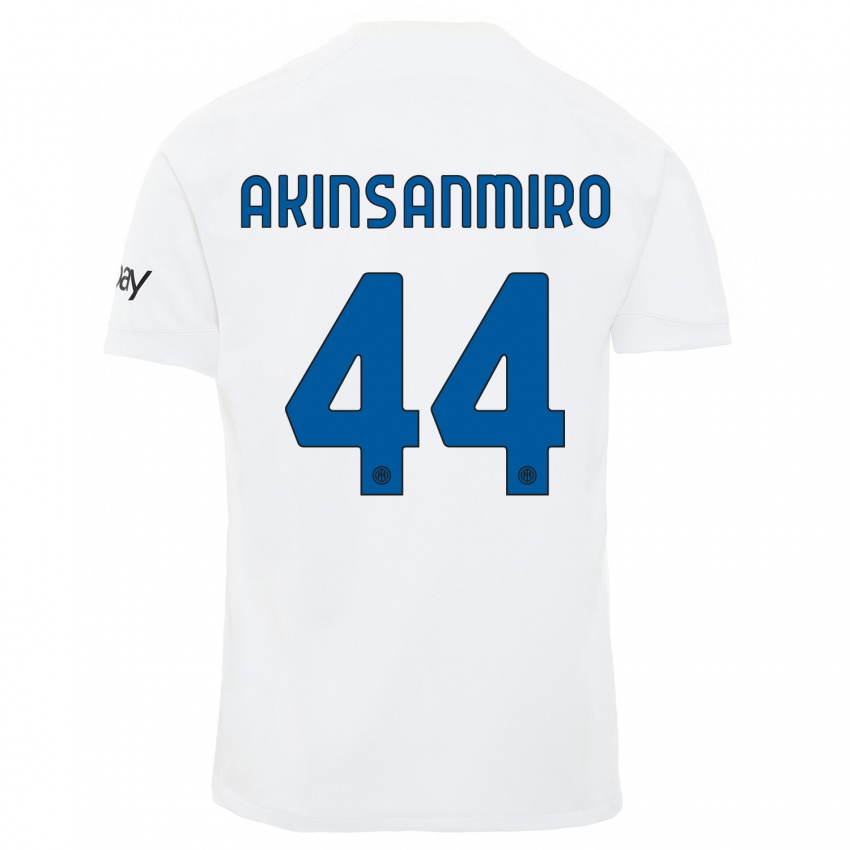 Damen Ebenezer Akinsanmiro #44 Weiß Auswärtstrikot Trikot 2023/24 T-Shirt