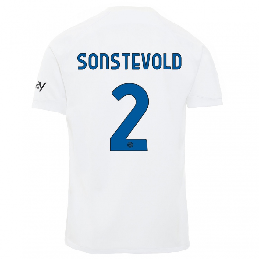 Damen Anja Sonstevold #2 Weiß Auswärtstrikot Trikot 2023/24 T-Shirt