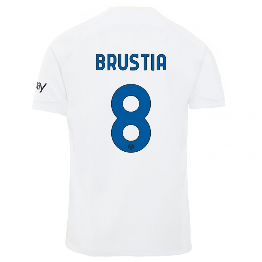 Damen Martina Brustia #8 Weiß Auswärtstrikot Trikot 2023/24 T-Shirt