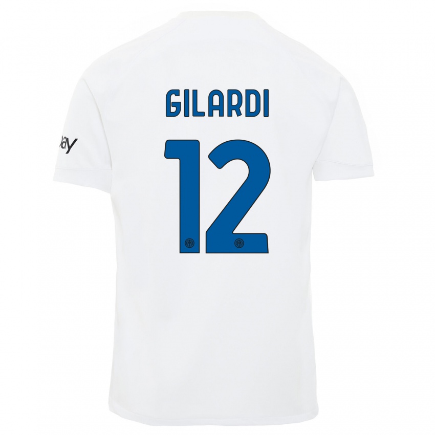 Damen Astrid Gilardi #12 Weiß Auswärtstrikot Trikot 2023/24 T-Shirt