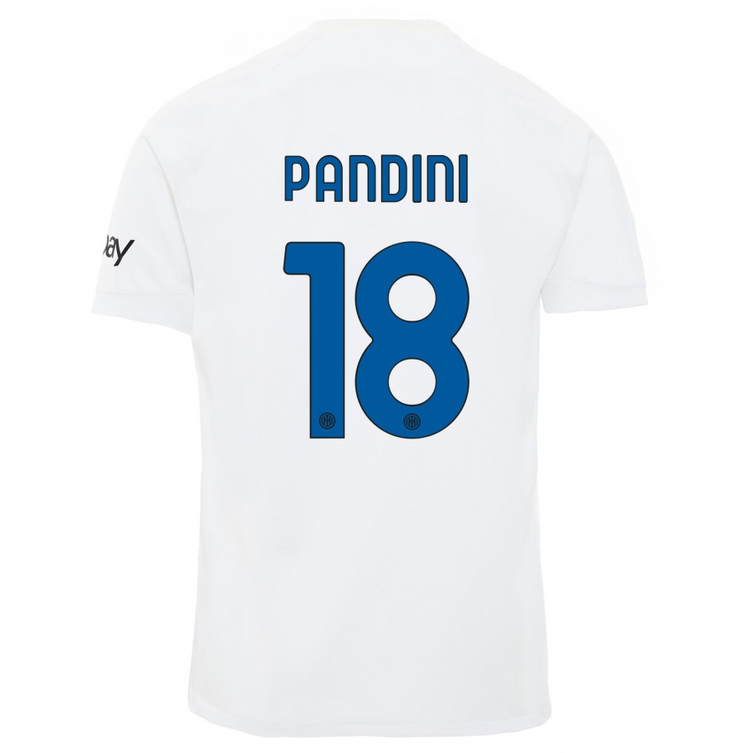 Damen Marta Pandini #18 Weiß Auswärtstrikot Trikot 2023/24 T-Shirt
