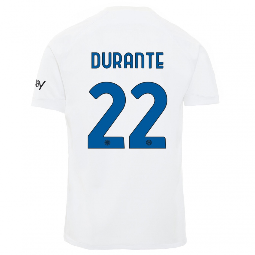 Damen Francesca Durante #22 Weiß Auswärtstrikot Trikot 2023/24 T-Shirt