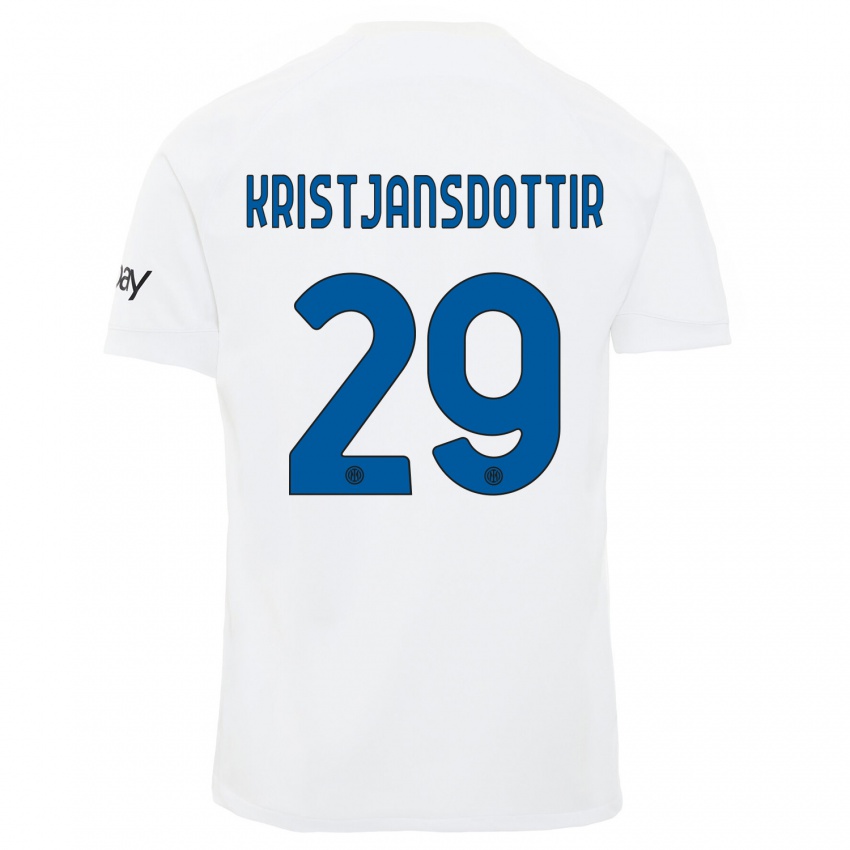 Damen Anna Bjork Kristjansdottir #29 Weiß Auswärtstrikot Trikot 2023/24 T-Shirt