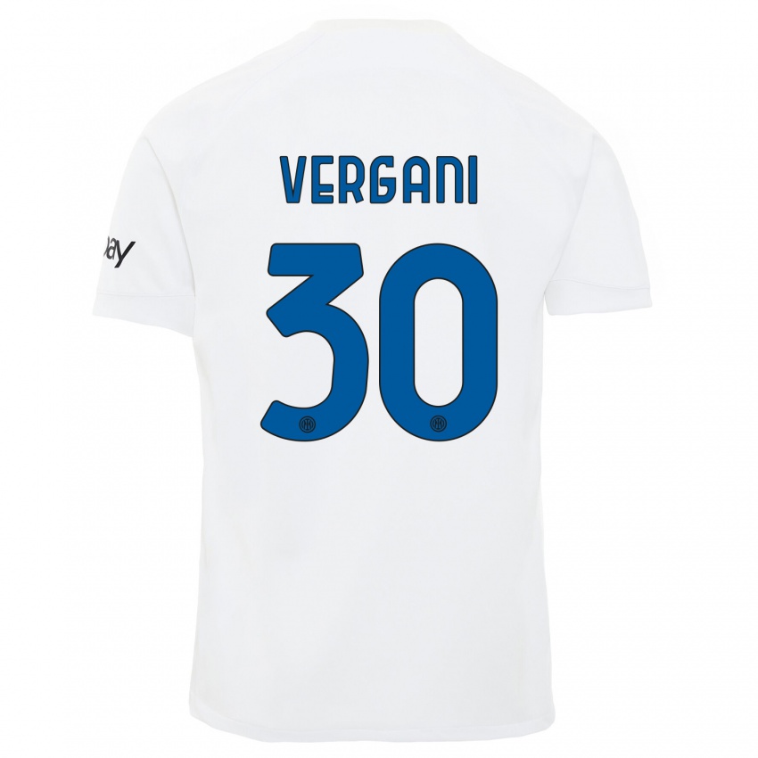Damen Bianca Vergani #30 Weiß Auswärtstrikot Trikot 2023/24 T-Shirt