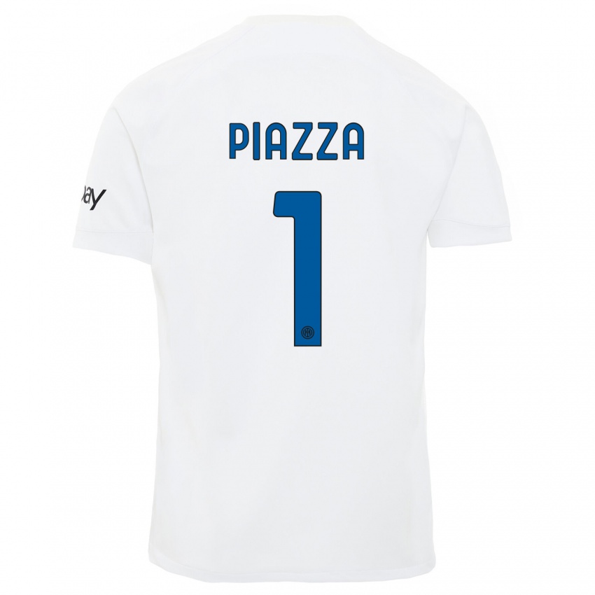 Damen Alessia Piazza #1 Weiß Auswärtstrikot Trikot 2023/24 T-Shirt