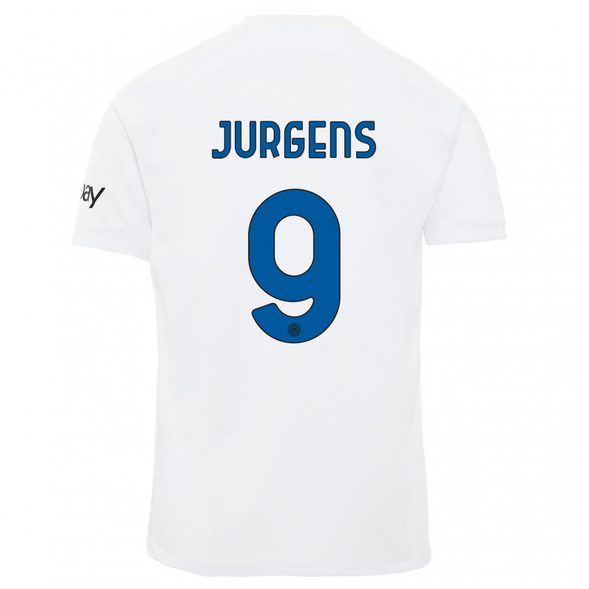 Damen Oliver Jurgens #9 Weiß Auswärtstrikot Trikot 2023/24 T-Shirt