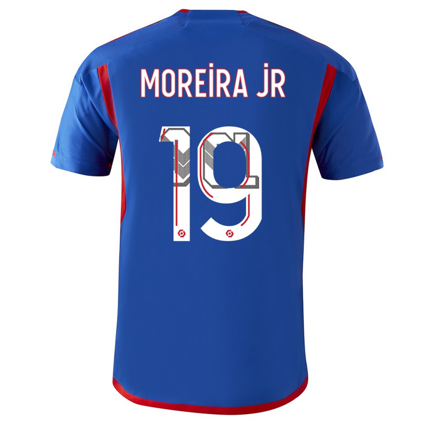 Damen Diego Moreira #0 Blau Rot Auswärtstrikot Trikot 2023/24 T-Shirt
