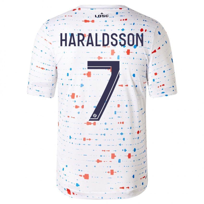 Damen Hákon Arnar Haraldsson #7 Weiß Auswärtstrikot Trikot 2023/24 T-Shirt