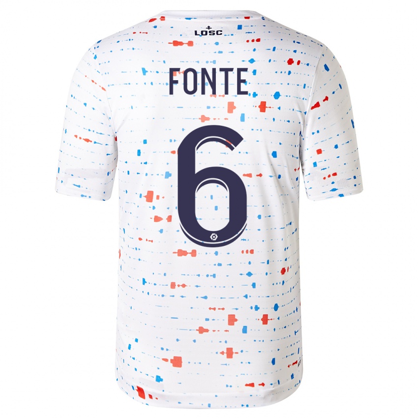 Damen Jose Fonte #6 Weiß Auswärtstrikot Trikot 2023/24 T-Shirt