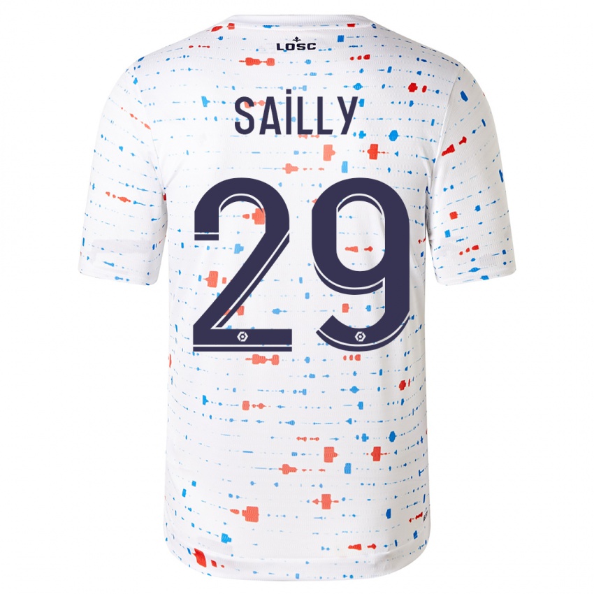 Damen Charlotte Sailly #29 Weiß Auswärtstrikot Trikot 2023/24 T-Shirt