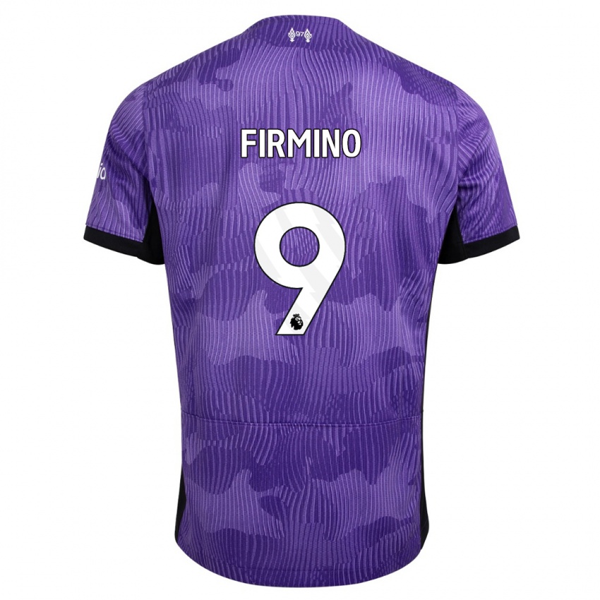 Damen Roberto Firmino #9 Lila Ausweichtrikot Trikot 2023/24 T-Shirt