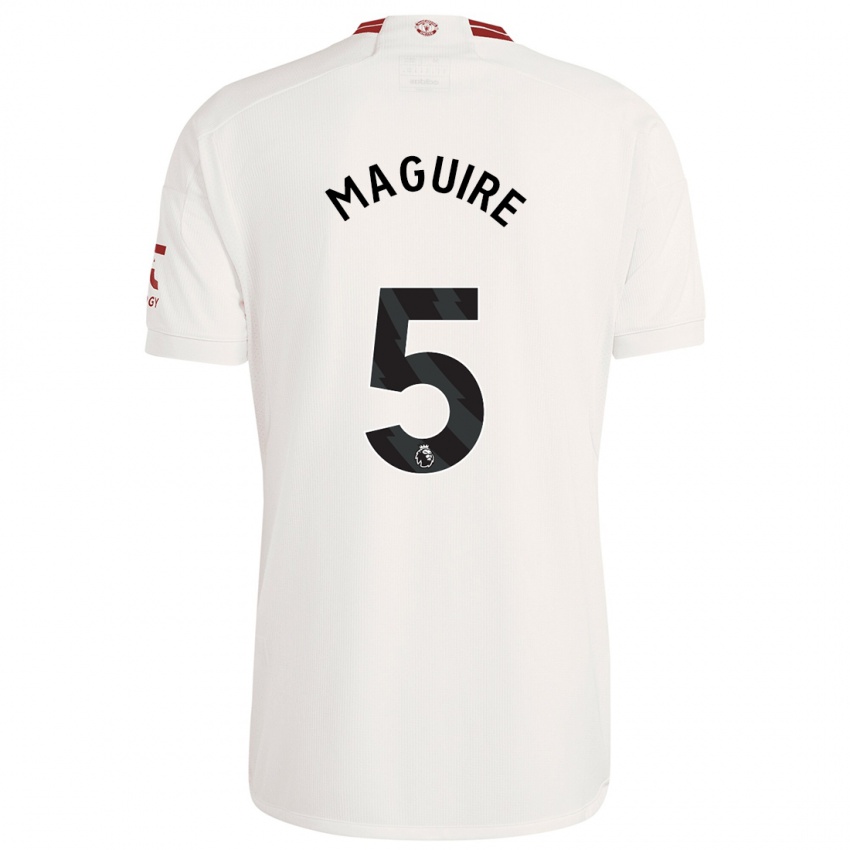 Damen Harry Maguire #5 Weiß Ausweichtrikot Trikot 2023/24 T-Shirt