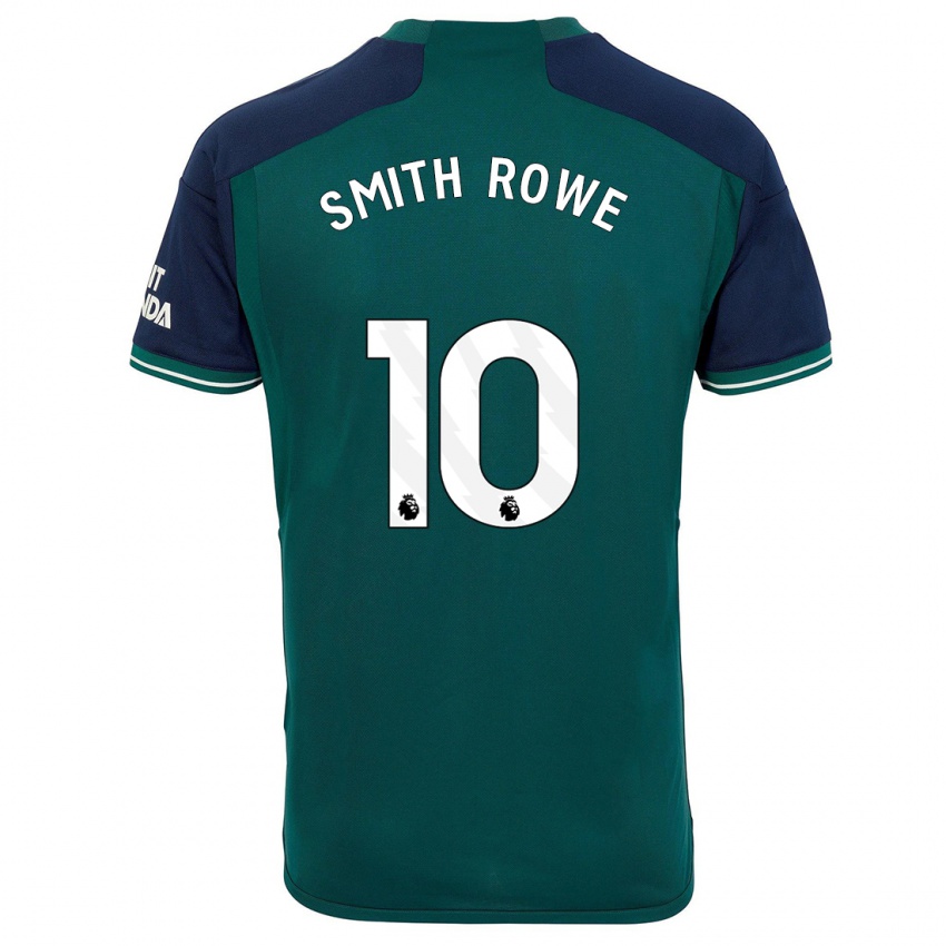 Damen Emile Smith Rowe #10 Grün Ausweichtrikot Trikot 2023/24 T-Shirt
