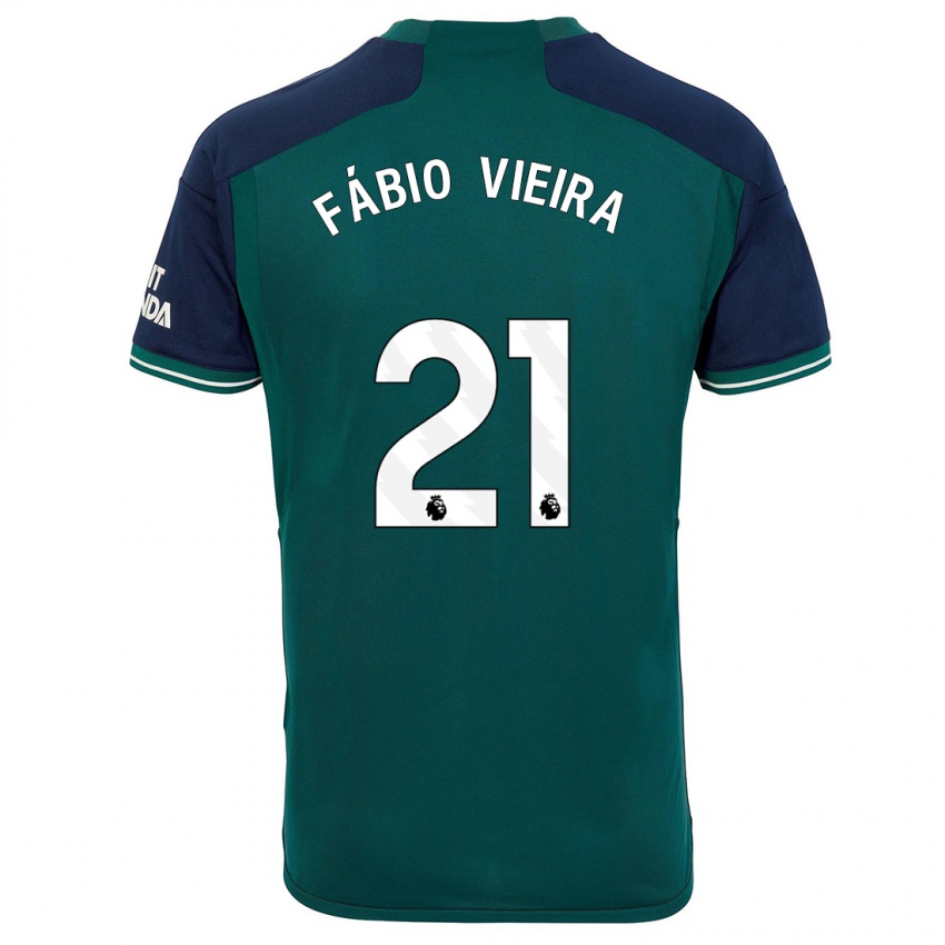 Damen Fabio Vieira #21 Grün Ausweichtrikot Trikot 2023/24 T-Shirt