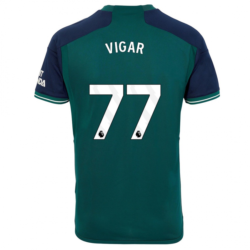 Damen Billy Vigar #77 Grün Ausweichtrikot Trikot 2023/24 T-Shirt