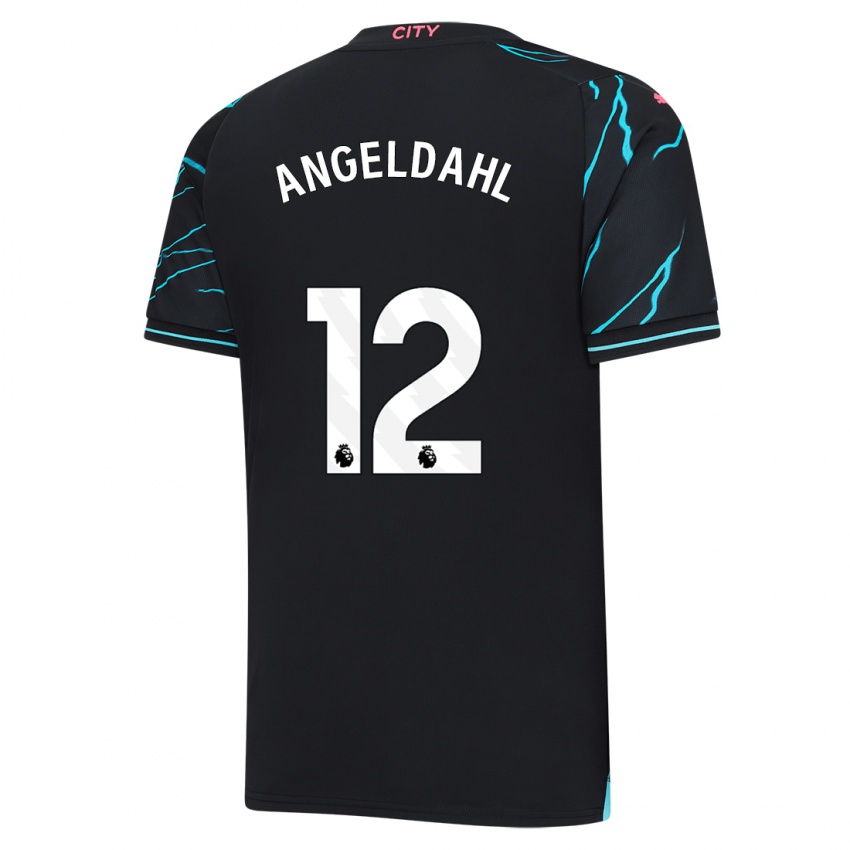 Damen Filippa Angeldahl #12 Dunkelblau Ausweichtrikot Trikot 2023/24 T-Shirt