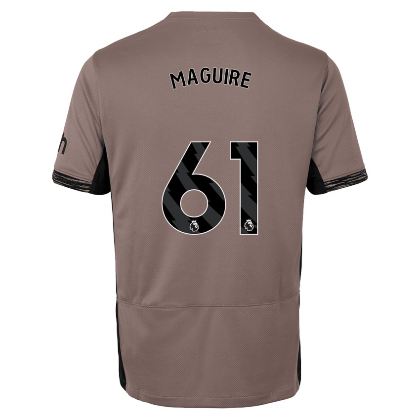 Damen Aaron Maguire #61 Dunkelbeige Ausweichtrikot Trikot 2023/24 T-Shirt