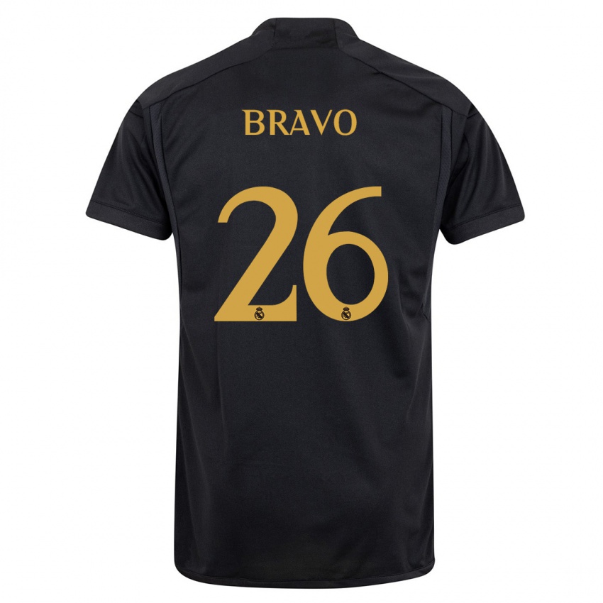 Damen Iker Bravo #26 Schwarz Ausweichtrikot Trikot 2023/24 T-Shirt